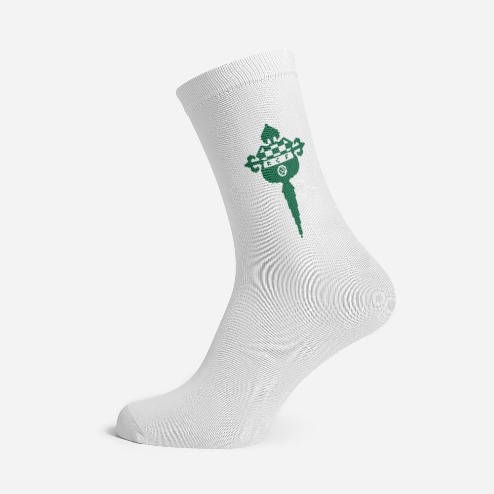 CALCETINES BLANCOS ESCUDOS VERDES